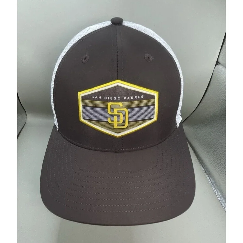 47' Brand San Diego Padres Burgess Trucker Snapback Hat OSFA Brown White NWOT